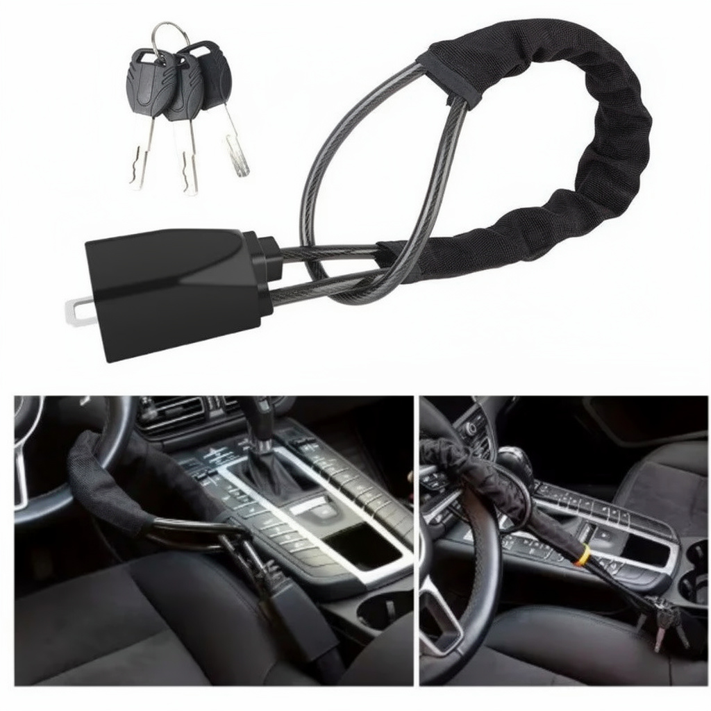 Anti-theft Wheel Lock Steel Cable Security
