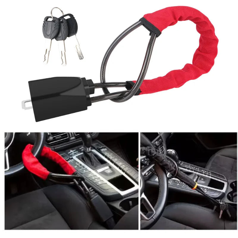 Anti-theft Wheel Lock Steel Cable Security