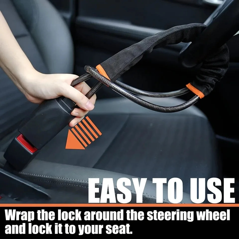 Anti-theft Wheel Lock Steel Cable Security