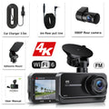 4K Dash Cam, Car Front and Rear Dash Camera